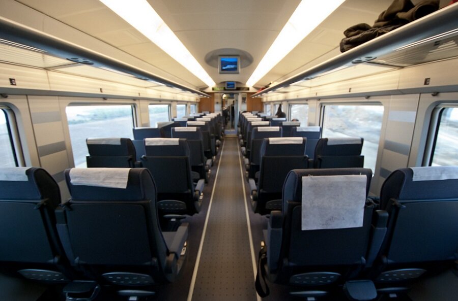 Один из вагонов электрички "Барселона-Фигерас"