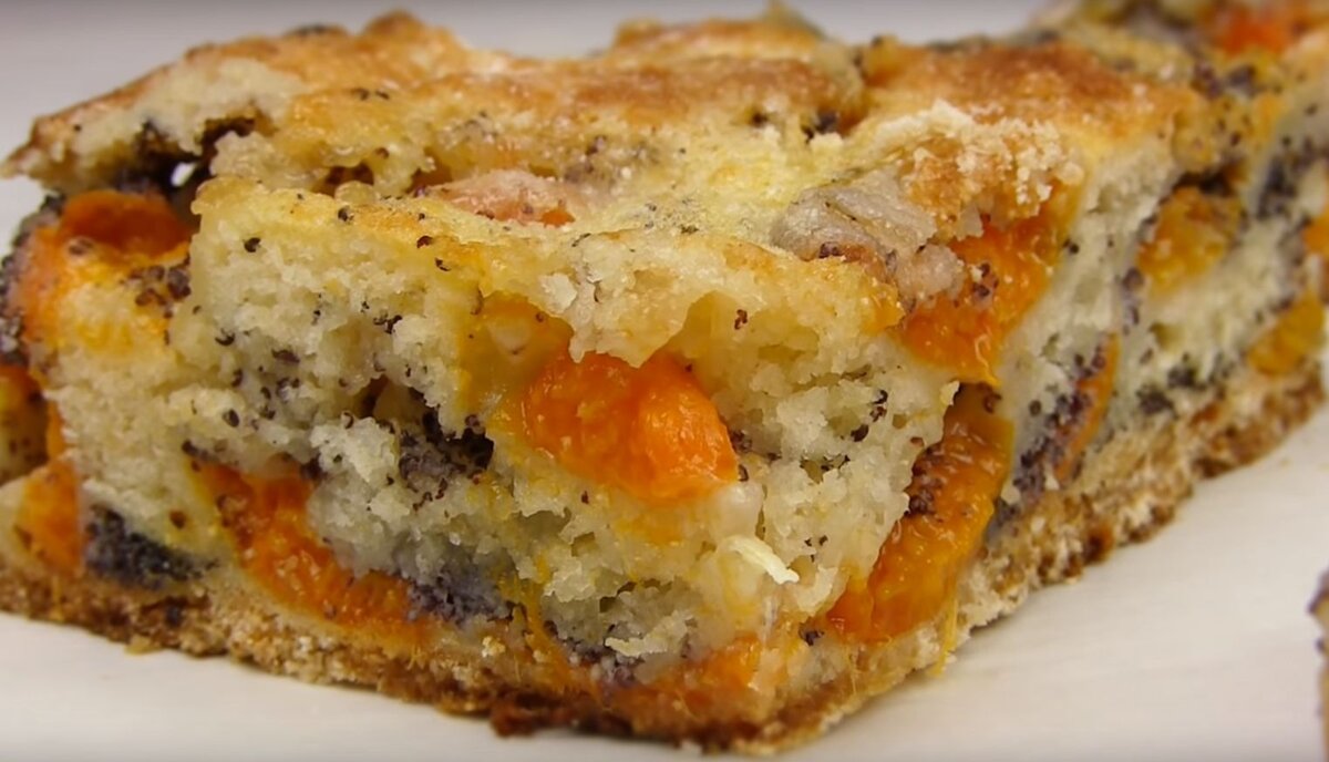 Насыпной пирог с абрикосами