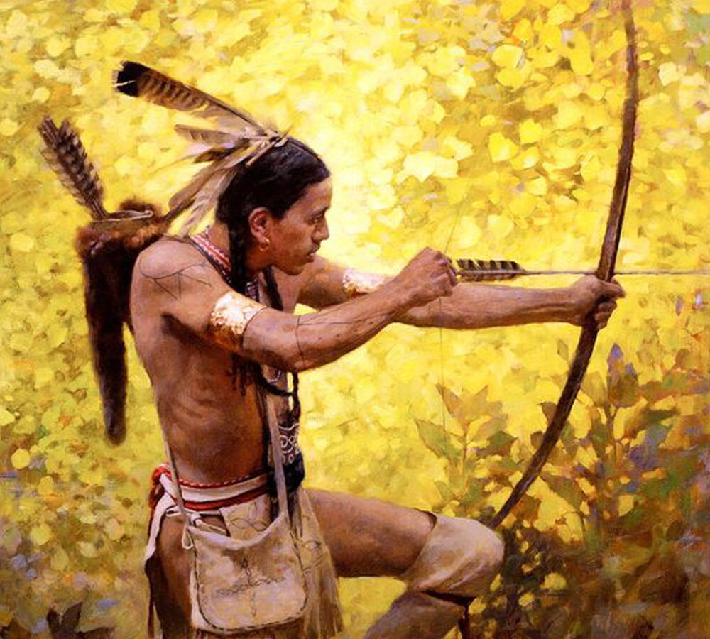 Американский индеец. Художник Zhou Shu Liang. Изображение взято с сайта www.pinterest.ru