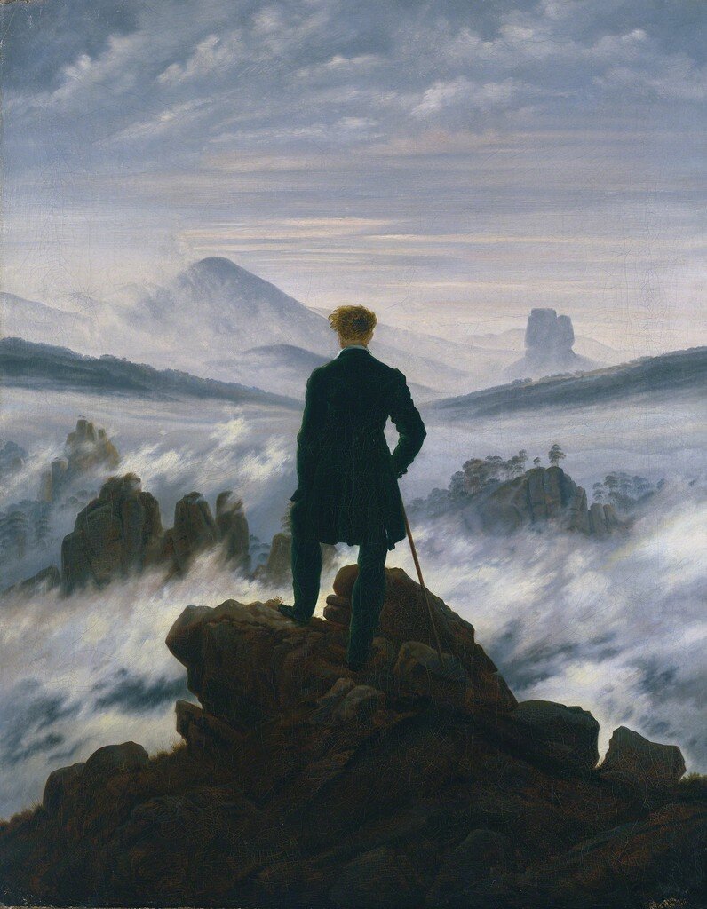 Странник над морем тумана. Каспар Давид Фридрих,1818
