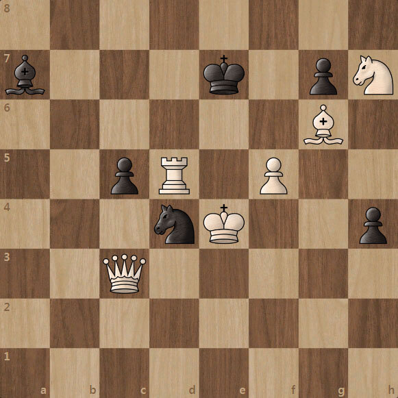 Решение задачи для проверки найдете ниже. Подсказка: первый ход начинается не с шаха.