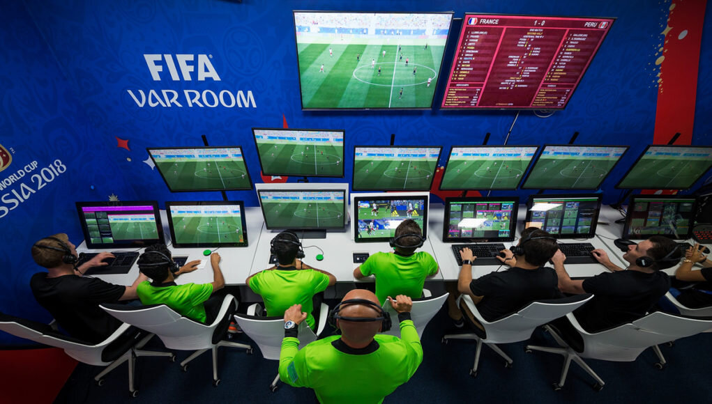 VAR комната на Чемпионате Мира по футболу в России.