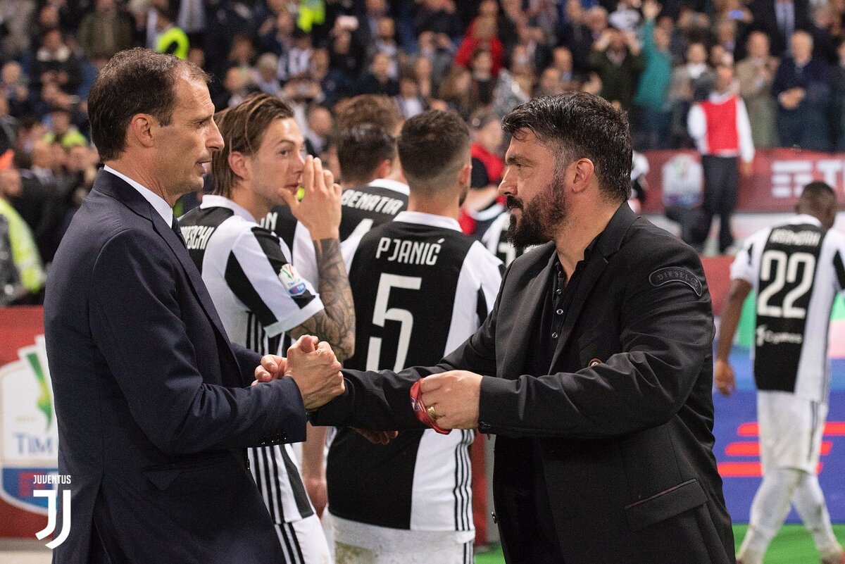 Массимилиано Аллегри (слева) и Дженнаро Гаттузо (справа)