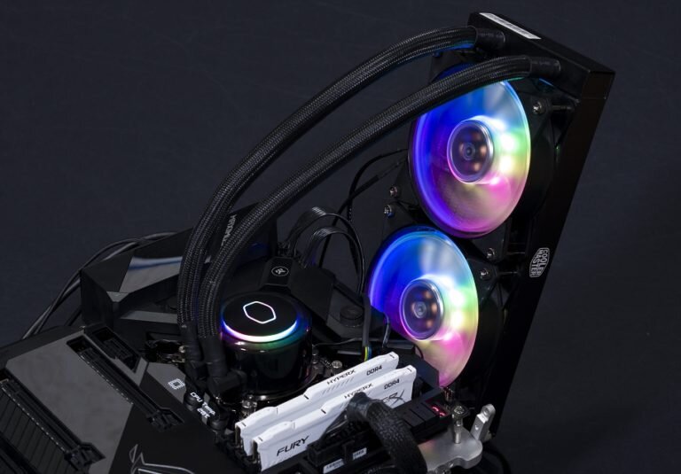 Rgb 19 19 19. Cooler Master MASTERLIQUID pl360 Flux. Проектор с жидкостным охлаждением. Система жидкостного охлаждения для м2. Компьютер с сво Эстетика.