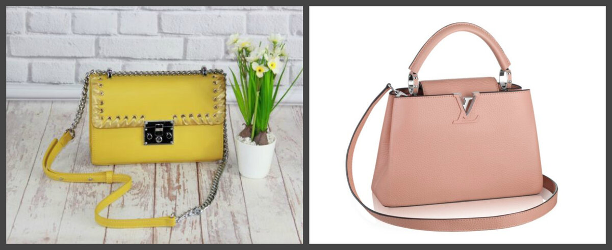 Первая картинка - сумка, которая дешевит образ. Вторая - минималистичная сумка