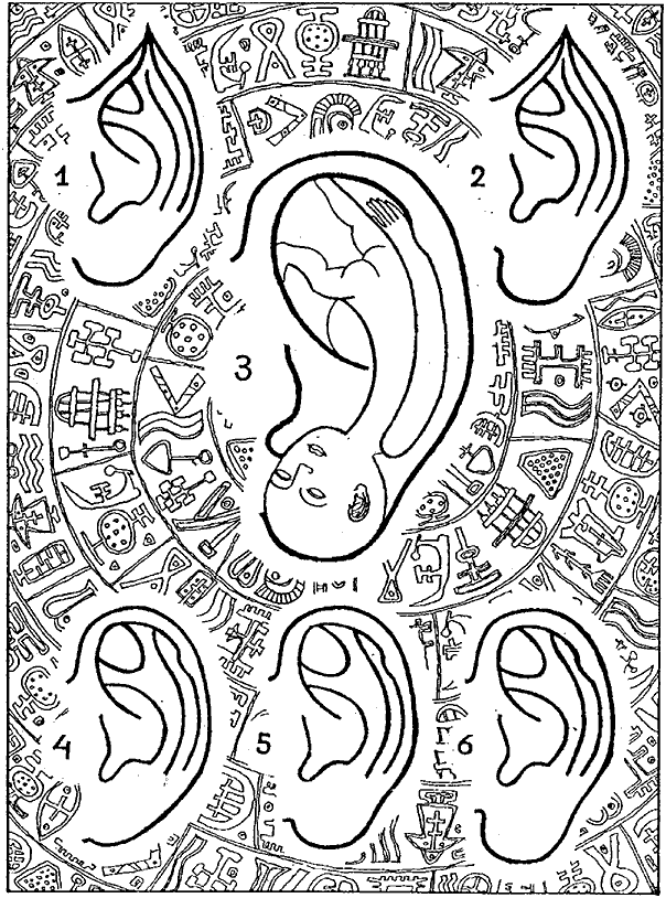 Формы ушей из книги Бориса Моносова Магия для магов.