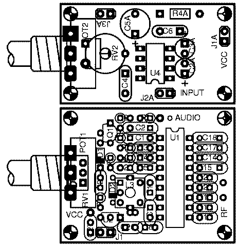 Рис.3. Чертеж печатной платы со стороны элементов
