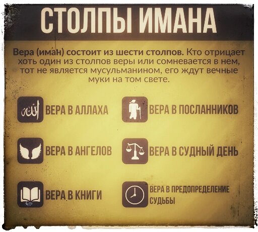 столбы ислама столбы имана. столпы ислама и имана.