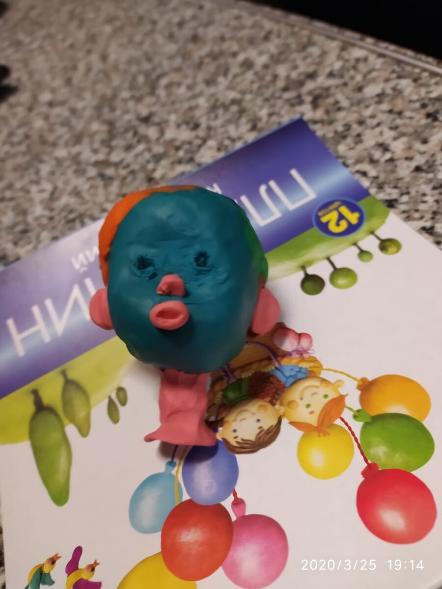 голова из пластилина