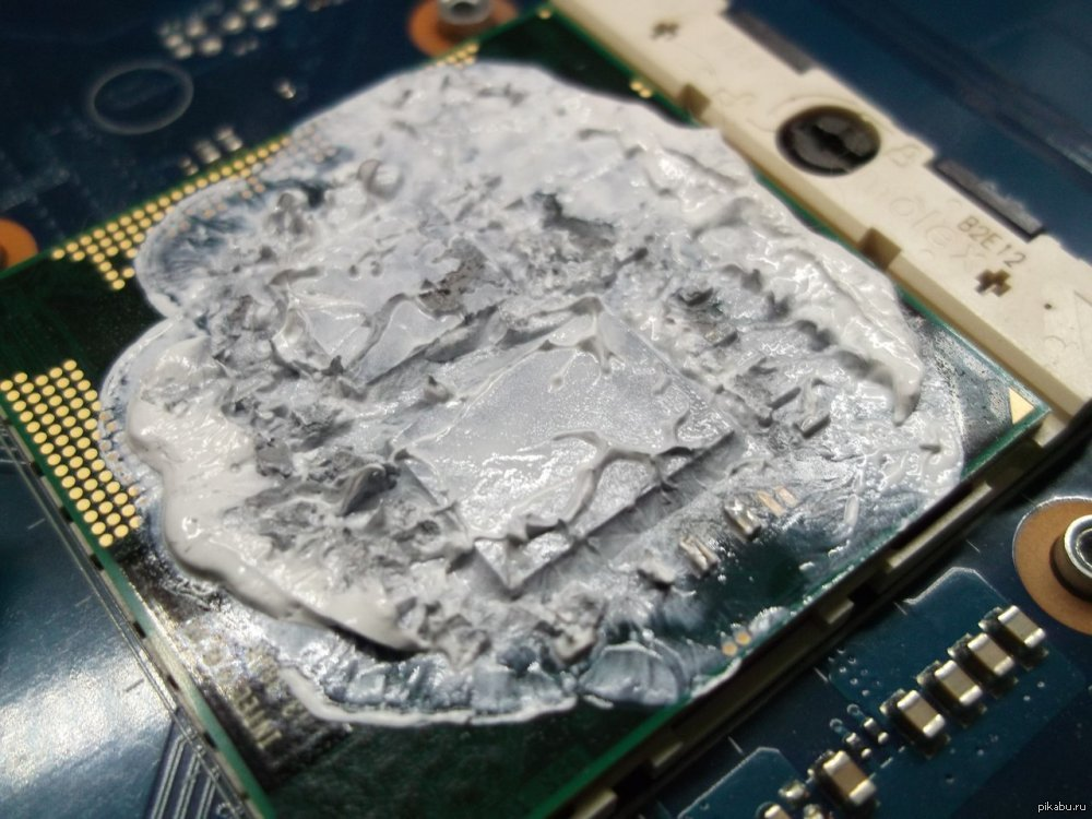 Результат после зубной пасты на процессоре