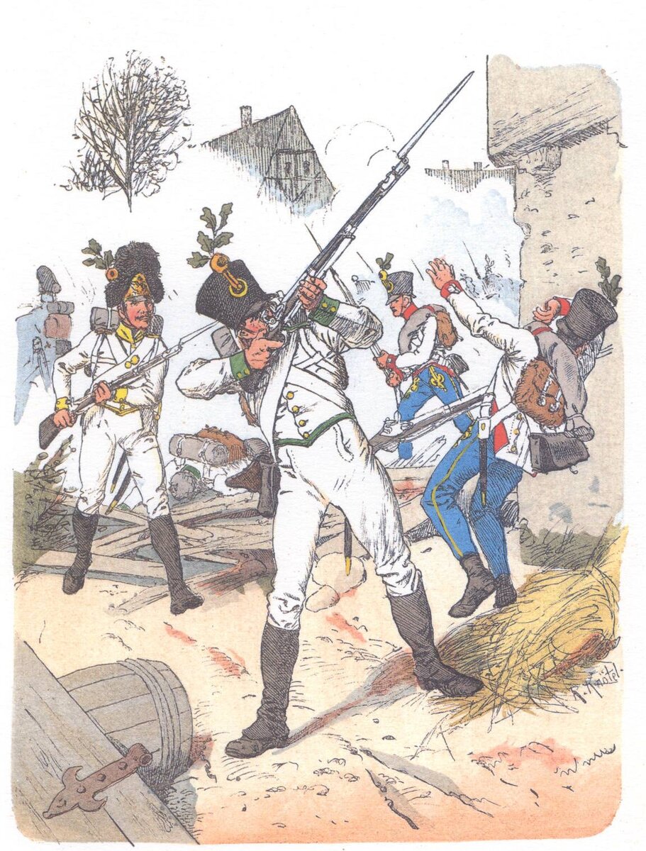 Атака линейной пехоты, 1813-ый год (Австрия)
