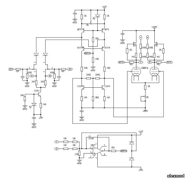 KGDT. Типичная схемотехника STAX + ИТ в нагрузке выходного каскада.