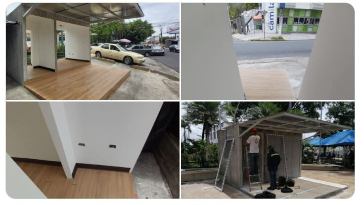 Снимки строительства ориентированных на криптопрограмму Сальвадора банковских отделений. Источник: микроблог Найиба Букеле