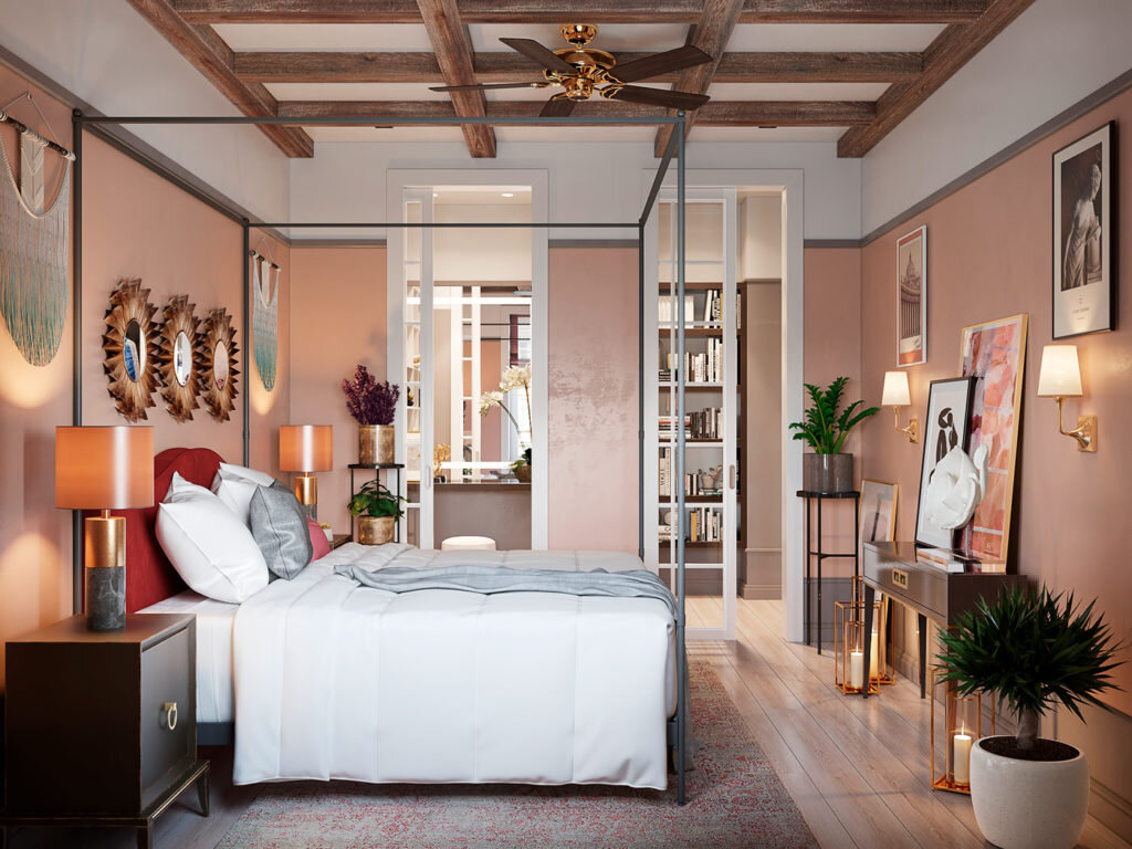 Насыщенные цвета и смешение стилей. Смелый, яркий интерьер старой сталинки, оформленный с изысканным вкусом