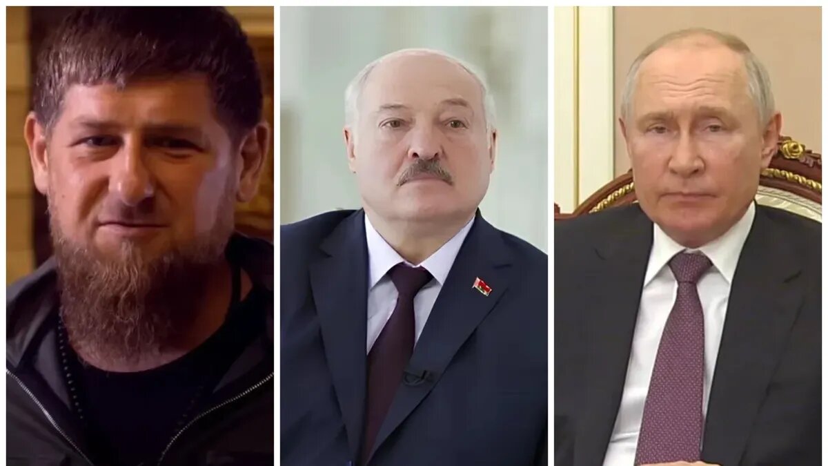 Рамзан Кадыров, Александр Лукашенко, Владимир Путин. Фото: кадры из видео