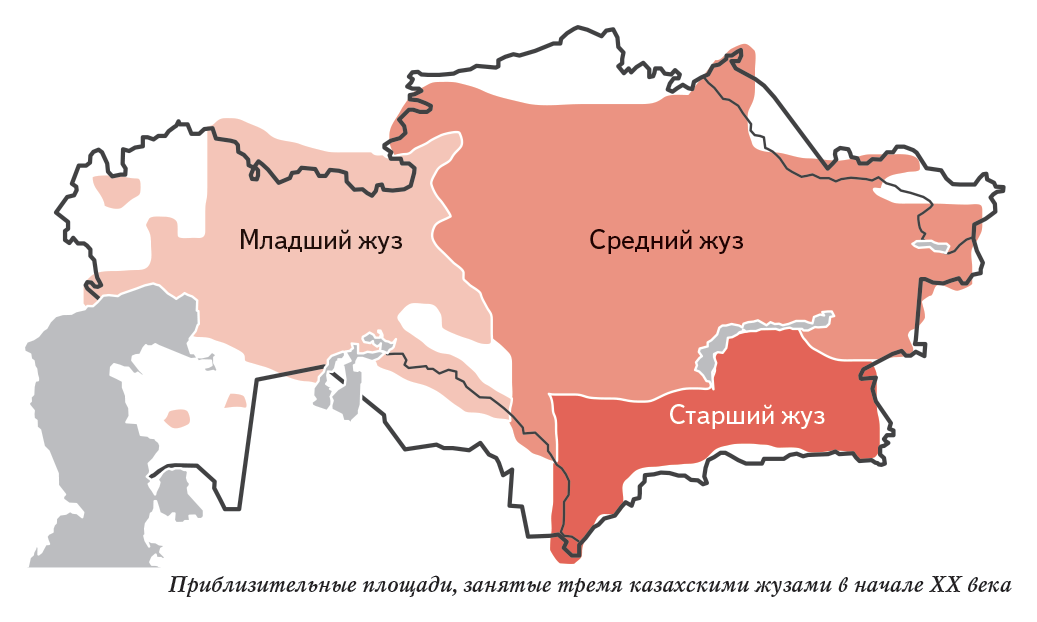 И большой территории казахстана. Казахстан младший жуз. Три жуза на карте Казахстана. Расселение казахов в Казахстане. Средний жуз младший жуз старший жуз карта Казахстана.