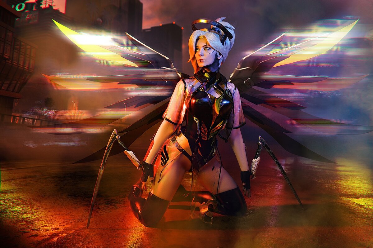 Cyberpunk angel art фото 46