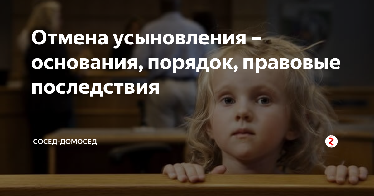 Отмена усыновления – основания, порядок, правовые последствия | Сосед ...