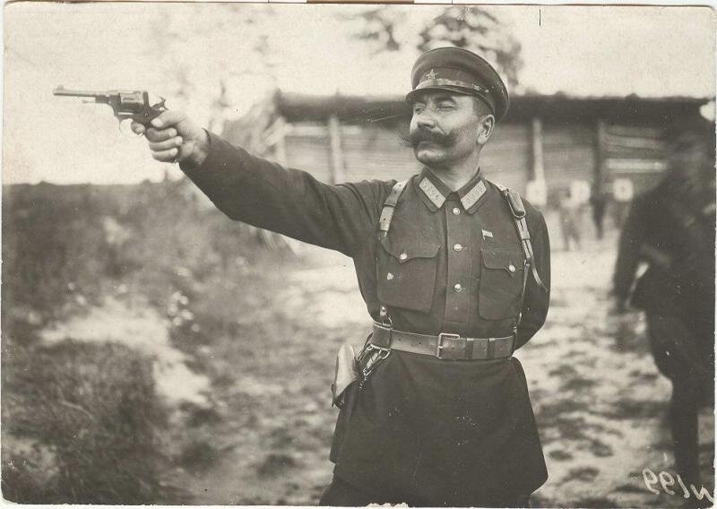 Семен Буденный с наганом