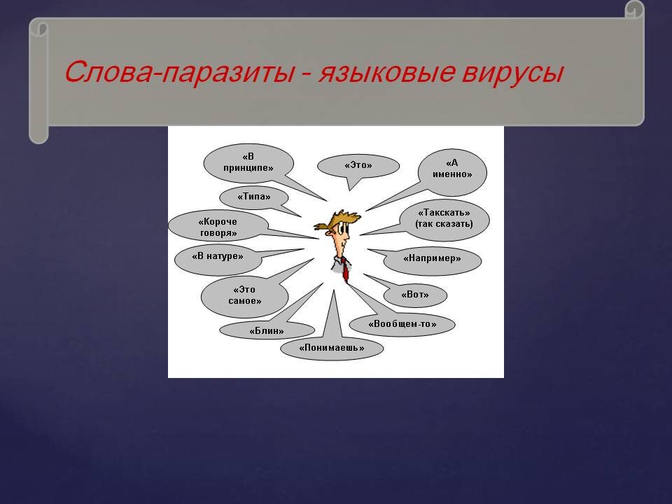 Слова паразиты картинки к теме