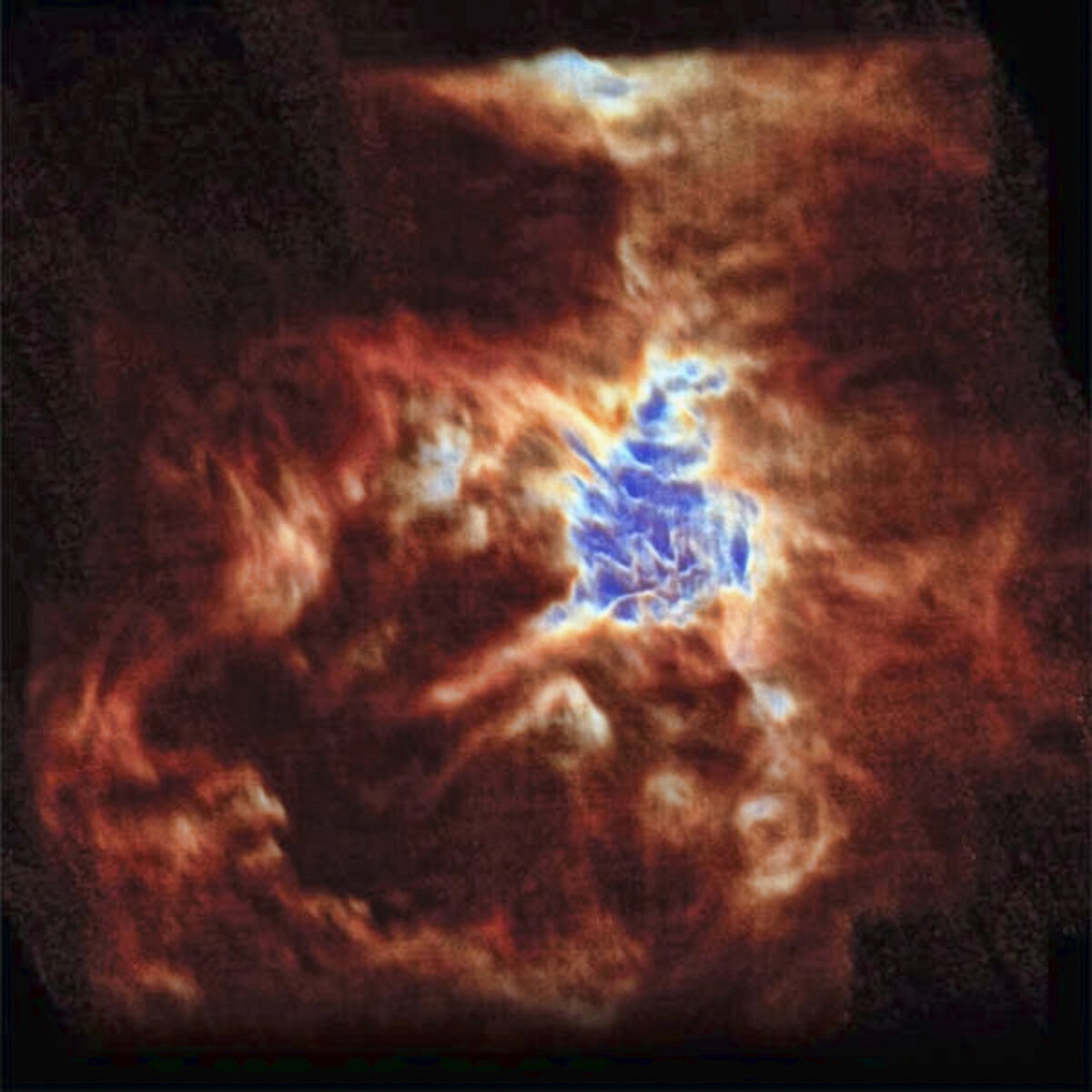 Кубы данных инструмента GREAT дают астрономам свежий взгляд на знакомый регион, создавая почву для новых открытий. Новые данные также предлагают сыграть в парейдолию, игру также известную как искусство видеть фигуры в облаках. 
Источник: NASA / SOFIA.