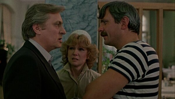 Стоп-кадр из фильма "Вокзал для двоих", 1982 г., реж. Эльдар Рязанов 