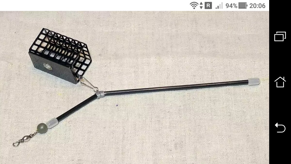 фото Снасть фидера: кормушка с антизакручивателем