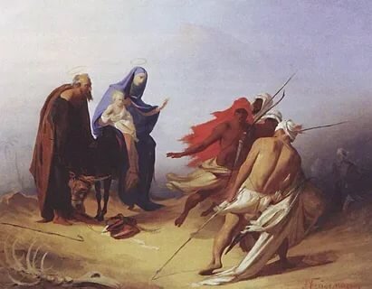 Бейдеман А.Е. Бегство Святого семейства в Египет. 1863г