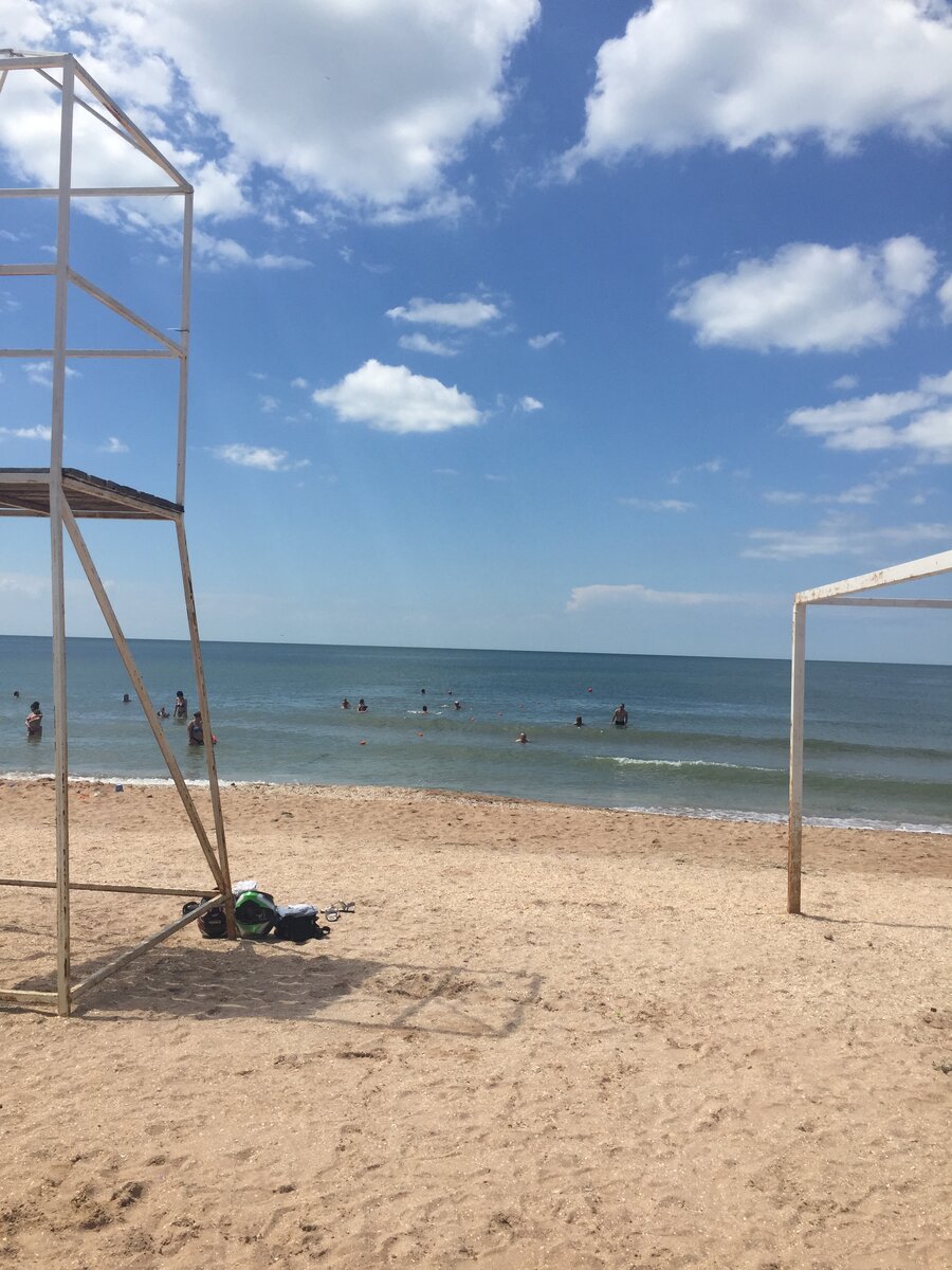 пляж в Щелкино