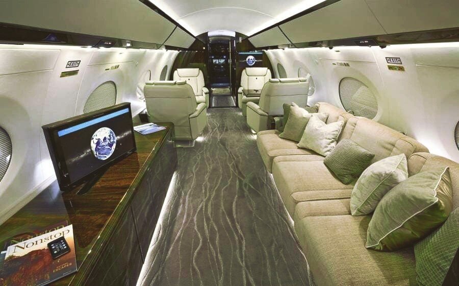 Gulfstream G650 изнутри