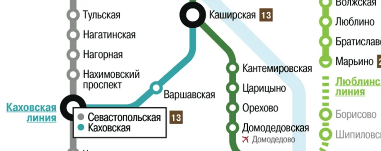 Схема Каховской линии. 