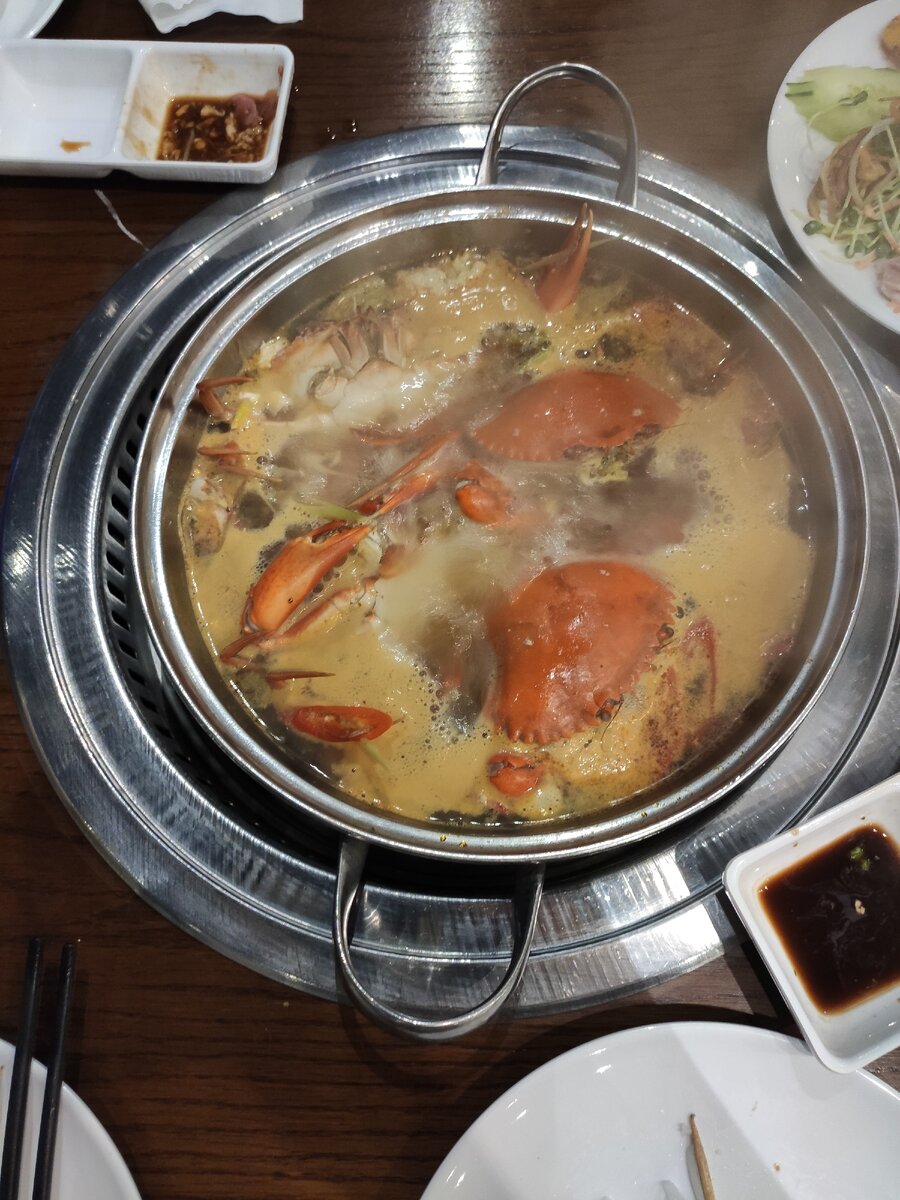 Краб варится