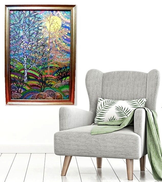 Иллюстрация автора с авторский картиной "Весна Зенарт"