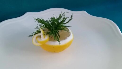 Елочка из лимона - Украшения из фруктов & Как нарезать лимон - Карвинг фруктов