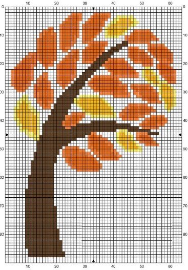 Влюбленные в осень - шикарные схемы осенних листьев для вязания и ...