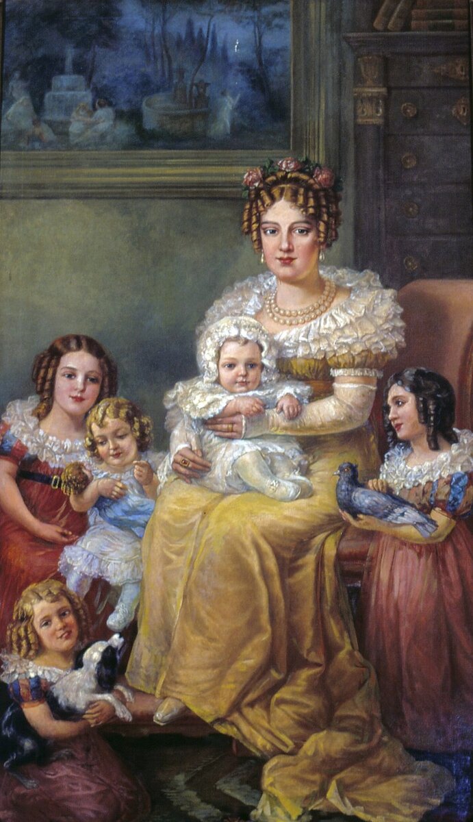Императрица Мария Леопольдина с детьми