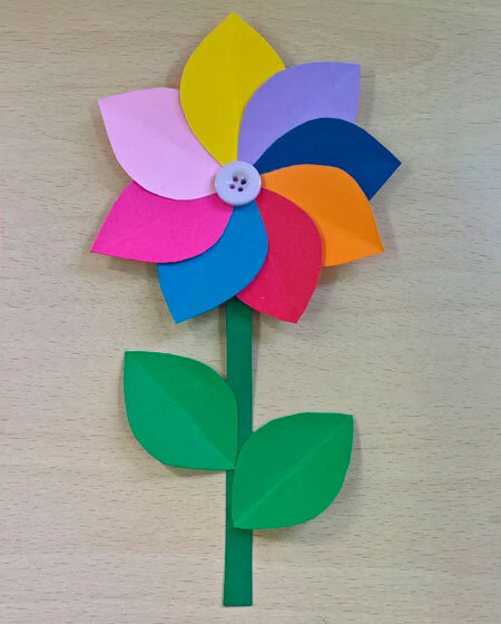 Цветы из бумаги для детей: мастер-класс