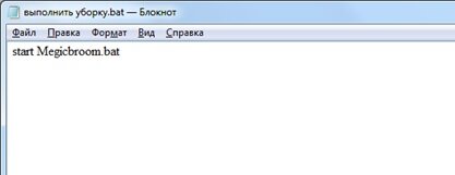 Алгоритм скрипта запускающего программу Magicbroom.bat