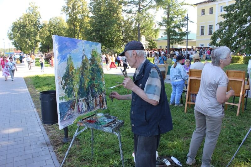 Волжский бульвар кинешма рисунок