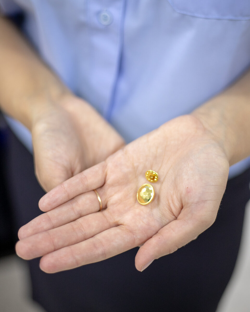 Заколка для галстука мет. женская (пуговка)