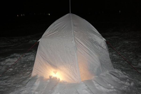 Обогрев палатки на рыбалке зимой