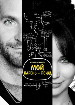 Хм, хорошо, предположим, персонаж Брэдли Купера действительно по сценарию лечился в психиатрической больнице. Однако, если подразумевать, что сама фраза "Мой парень - псих", принадлежит персонажу Джениффер Лоуренс, то становится совсем непонятно, почему же это, интересно, в фильме она как раз ощущает с ним некоторую связь из-за того, что и её тоже считали многие "ненормальной"? Да и психиатр, слушая рассказ Пэта (Брэдли Купер), проникается им, ведь действия, которые совершил персонаж Купера - влияние сильных эмоций вследствие множества факторов. А эмоции присущи всем нам. В общем, из-за перевода невольно представляешь себе очередную посредственную комедию, а не серьёзную драму. 