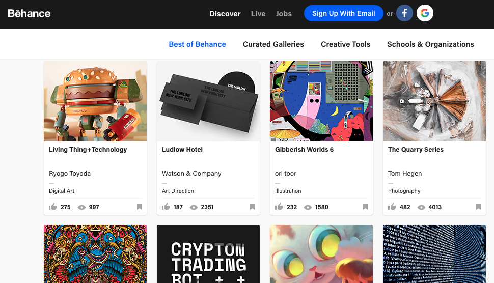 Описание проекта на behance