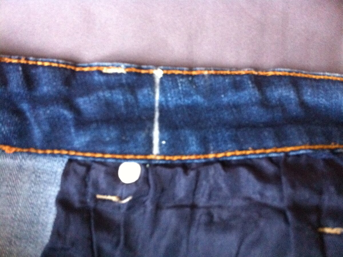 Сшивание джинсов в талии