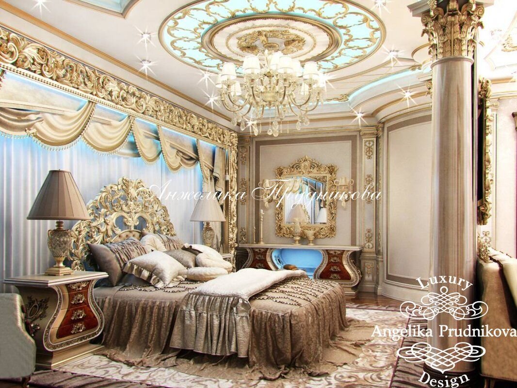 На фото: Стиль барокко в интерьере особняка на Осташковском шоссе