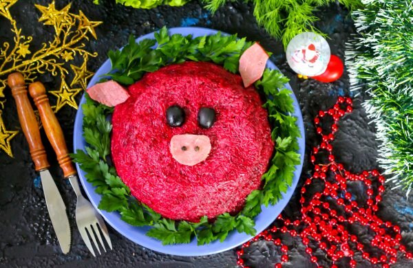 Сельдь под шубой «Свинка»