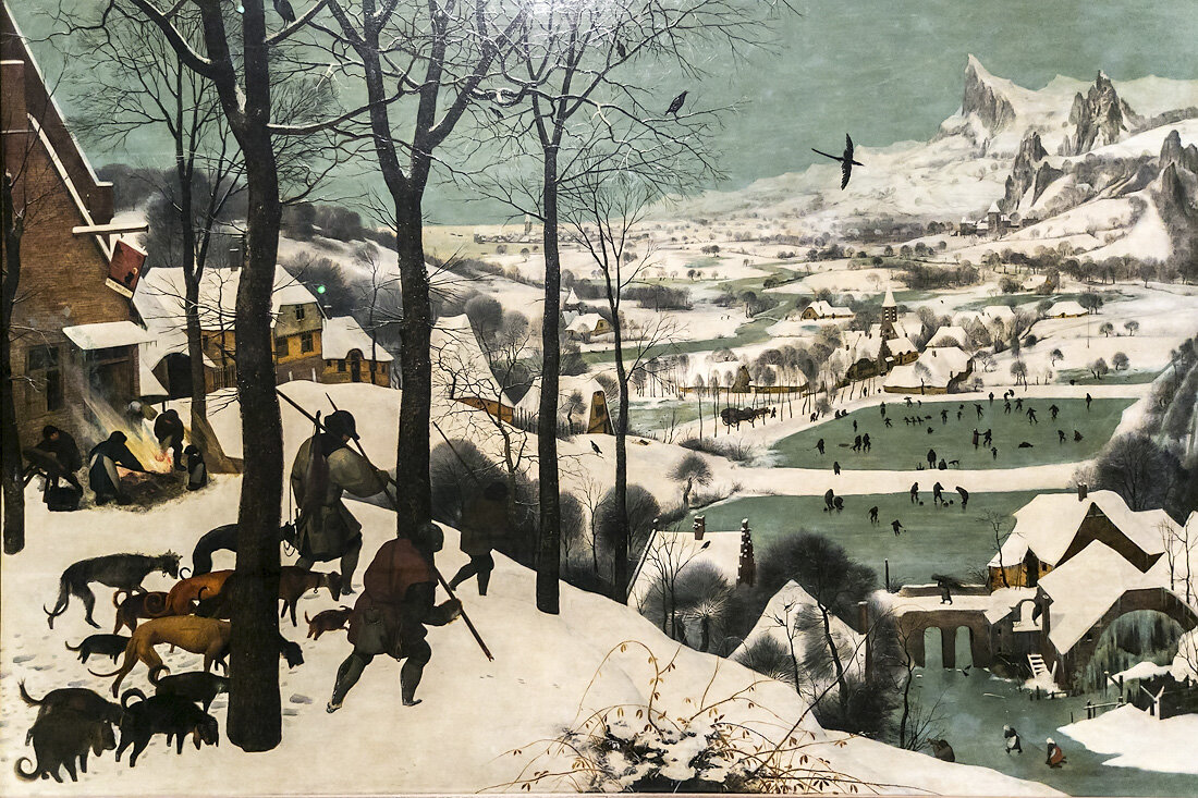 Питер Брейгель старший "Охотники на снегу", 1565.