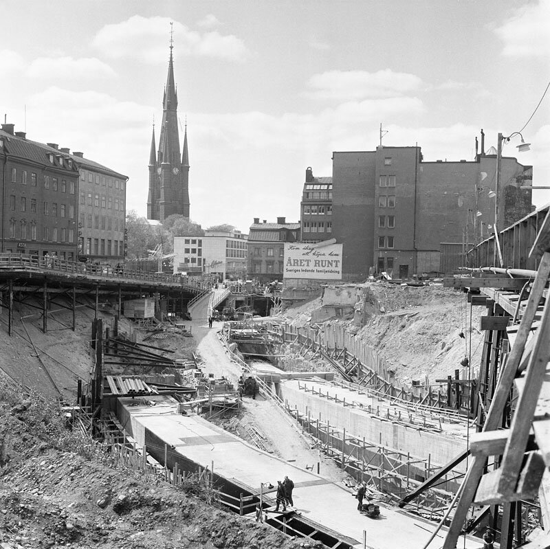 Строительство Стокгольмского метрополитена, 1957 год