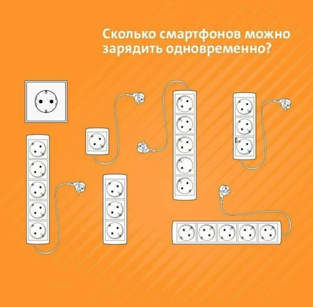 Сколько смартфонов сможем зарядить ребята? 