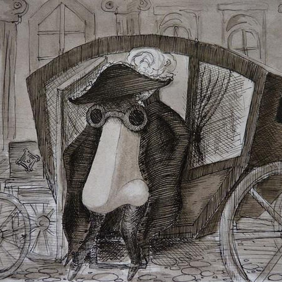 Иллюстрация к повести "Нос". Источник: https://www.mixcloud.com/radiotheatre/н-гоголь-нос/